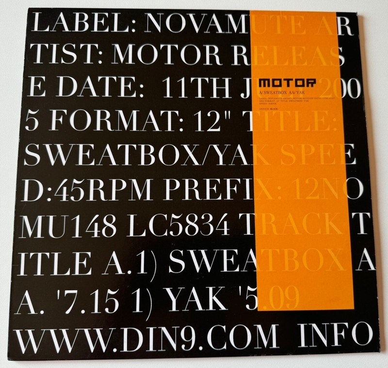 Motor - Sweatbox / Yak 12âMaxi | Novamute 2005 Uk