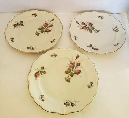Rosenthal China Moss Rose Pompadour Set of 6 Salad Plates Germany