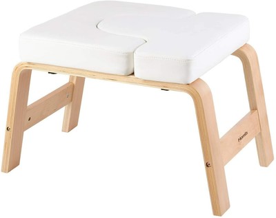 Beige Yoga Inversion Chair Headstand Bench Sgabello per eser...