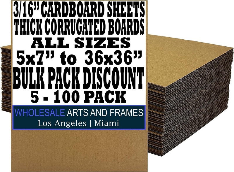 Corrugated Cardboard Sheets 4mm - 3/16" for Mailing, Arts and