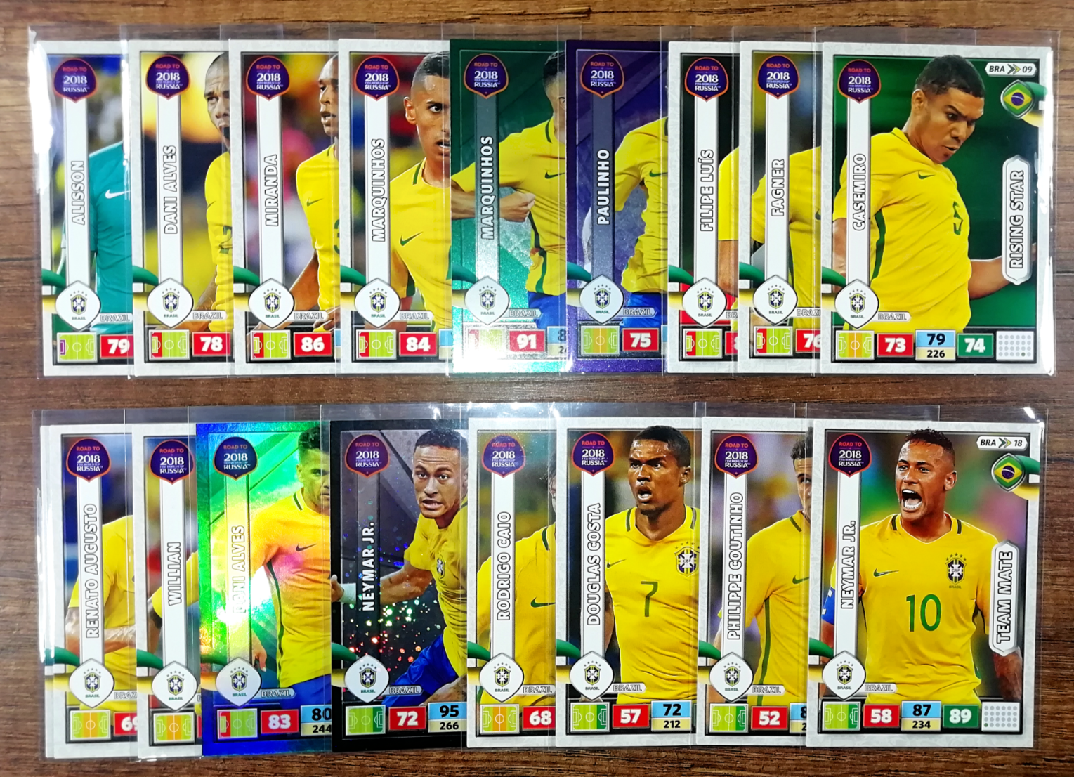 panini FIFA WORLD CUP カード　11枚セット BRAZIL FOOTBALL TEAM CARDS FULL SET! - PANINI FIFA WORLD CUP