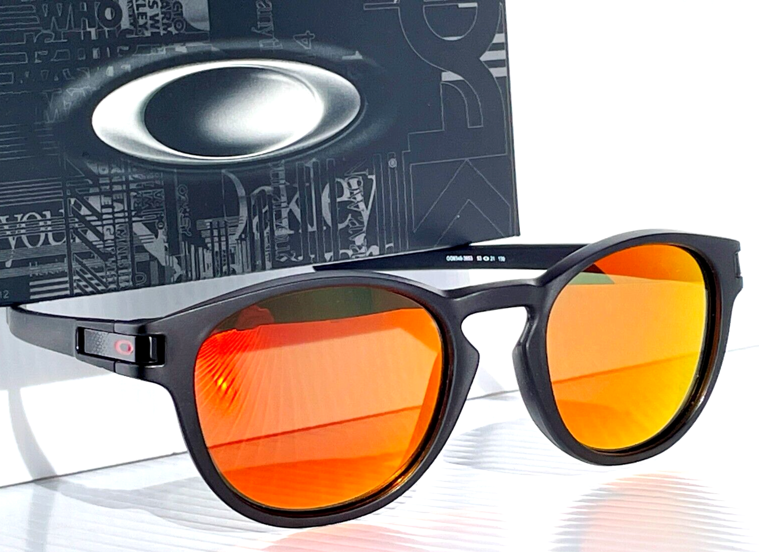 NEW Oakley LATCH Black Japan Stars POLARIZED Galaxy Ruby NEW Oakley LATCH Black Japan Stars POLARIZED Galaxy Ruby