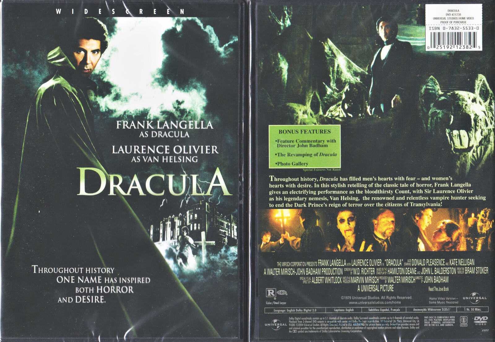 Dracula (DVD 1979) Frank Langella Laurence Olivier 25192123825| eBay