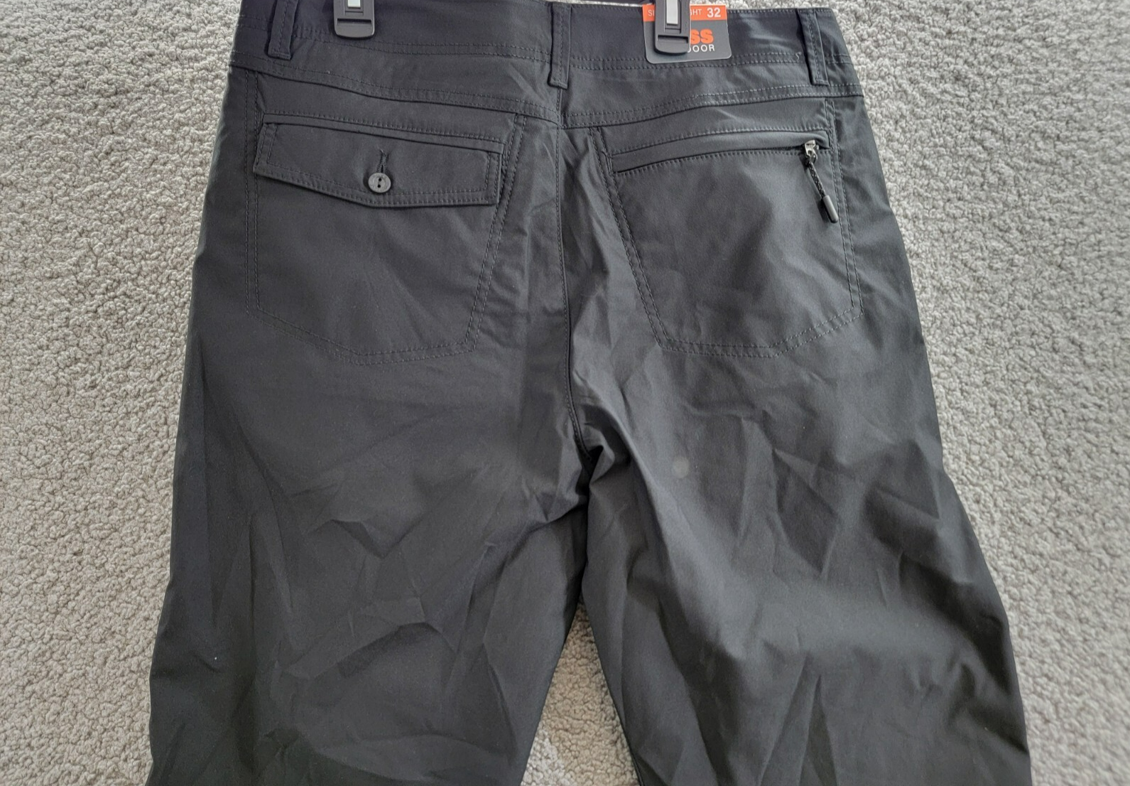 Bass Outdoor Straight-Fit Traveler Pants Men's 32 Caviar Button Zip Closure - Picture 13 of 19