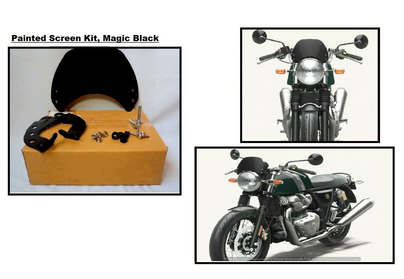 For Royal Enfield Interceptor Continental GT 650 Painted Flyscreen Magic
