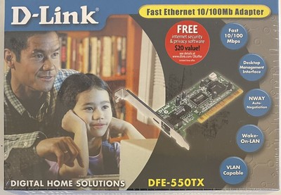 D-Link DFE-550TX Fast Ethernet 10/100Mbps PCI Adapter, New Sealed