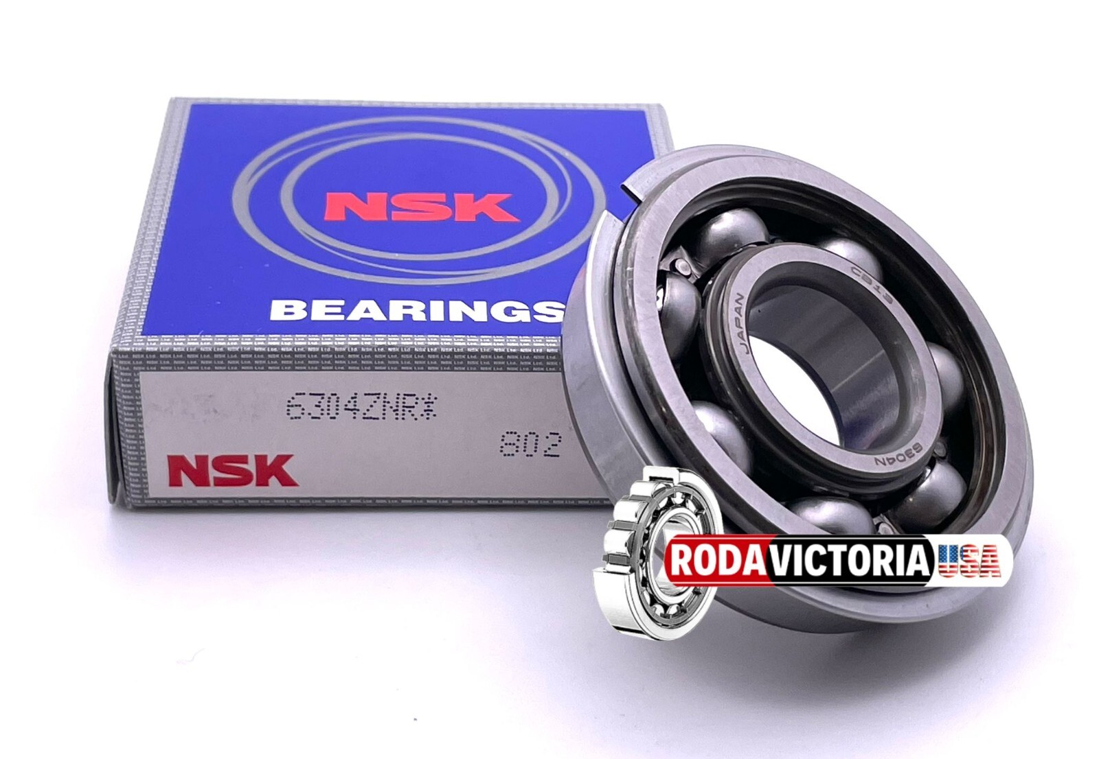 NSK JAPAN 6304 ZNR OPEN + Snap Ring Deep Groove Ball Bearing