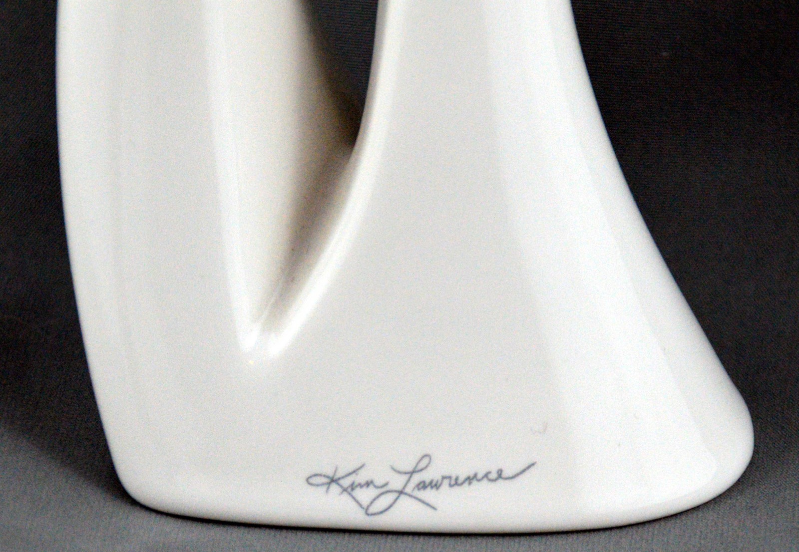 Enesco White Porcelain Samesex Silhouette 2 Rings 6