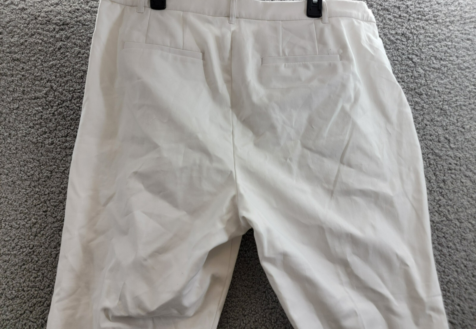 Lauren Ralph Lauren Plus Size Stretch Crop Pants Women's 18W White Zip Hook&Bar - Picture 13 of 18
