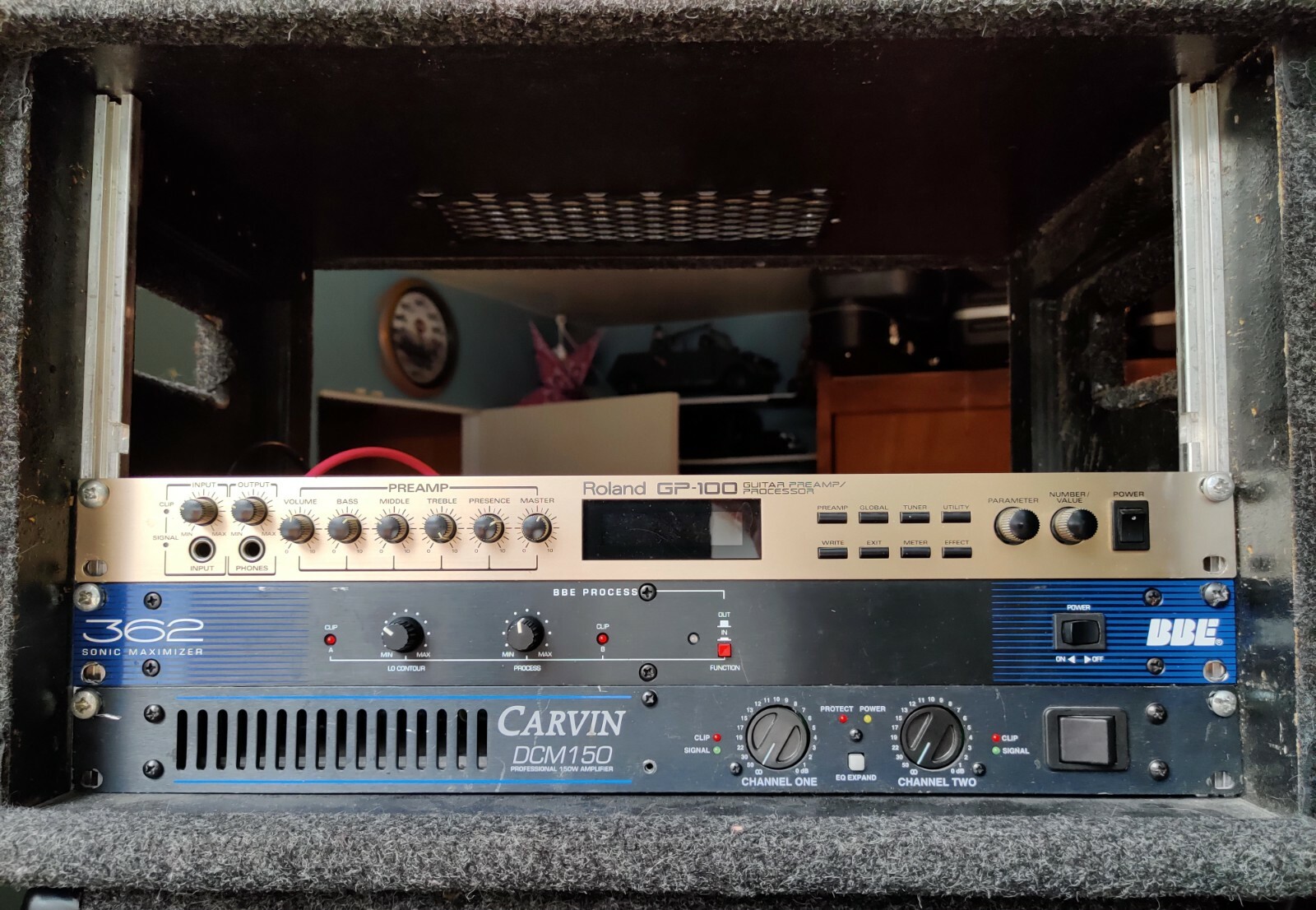 Roland GP-100, BBE 362 Sonic Maximizer and Carvin DCM150