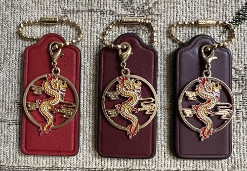 COACH チャーム Genuine Coach 2.25” Red Leather HangTag Lunar New Year