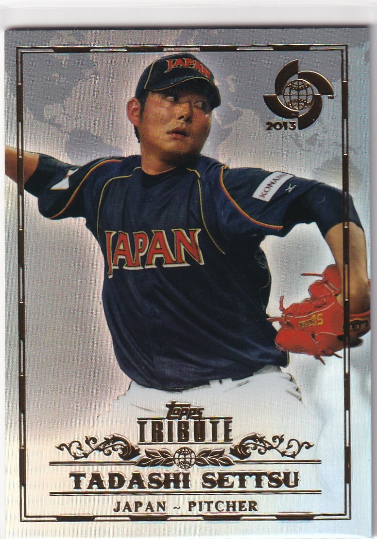 2013 TOPPS TRIBUTE TADASHI SETTSU JAPAN PITCHER BASEBALL (AG