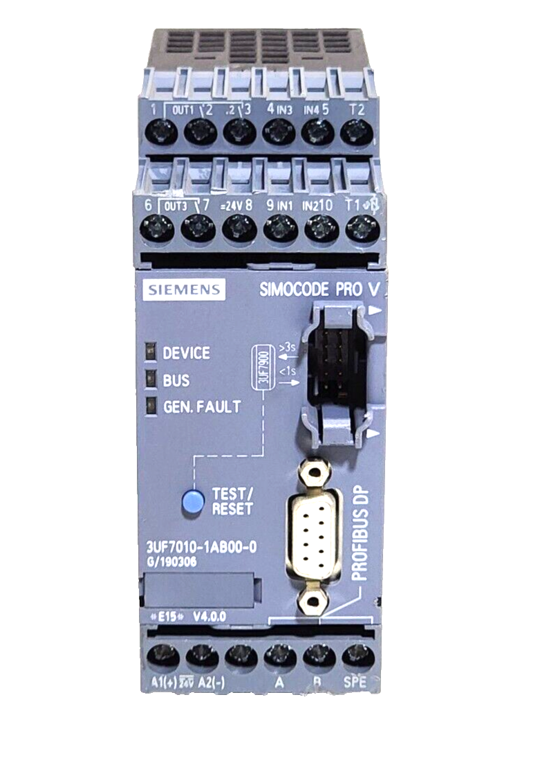 Siemens 3UF7010-1AB00-0 Motor Protection Module USED.