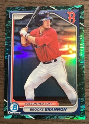 2024 Bowman Chrome Brooks Brannon #BCP-95 Aqua Crater Refractor /125 #6389