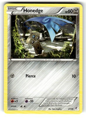 Honedge (#27) Pokemon XY Trainer Kit: Bisharp & Wigglytuff 27/30 NM
