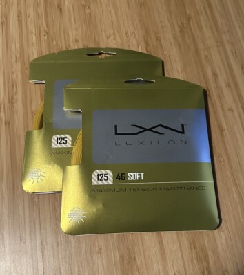 Luxilon 4G Soft 125 16L Tennis String Gold Yellow -   Set of Two (2)