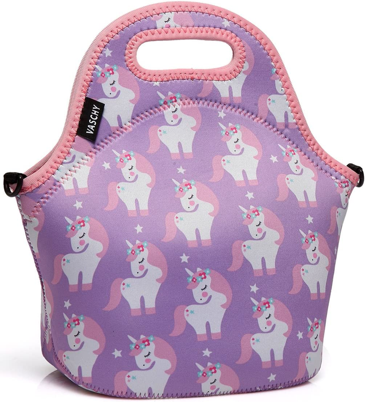 Bag For Girls, Neoprene Insulated Lunch Tote With Detachable