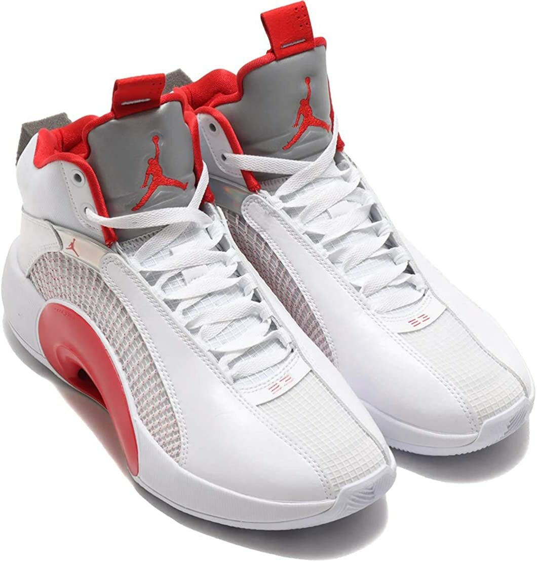 

NIKE AIR JORDAN 35 PF CQ4228-100 Белые огненно-красные баскетбольные кроссовки мужские US6-12, Красный, Air Jordan 35