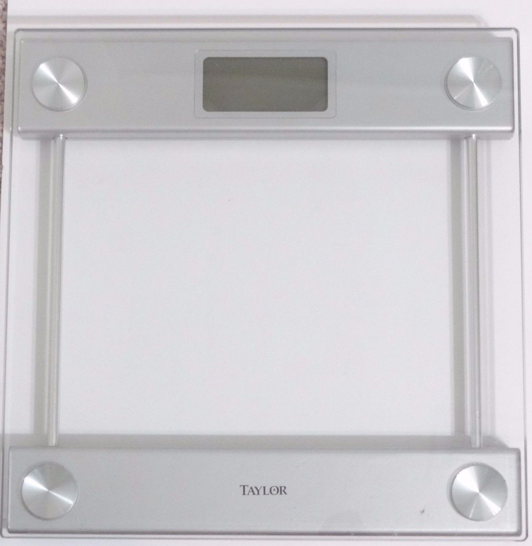 Taylor Digital Glass Chrome Precision Bathroom Scale LCD Display Fitness 7519
