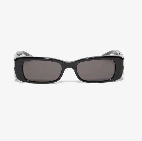 BALENCIAGA BALENCIAGA BB0096S-017 BLACK SILVER SUNGLASSES