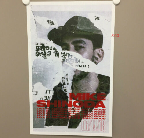 Mike Shinoda of linkin park Amoeba Live promo poster 14x22 post traumatic 2018