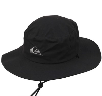 Quiksilver Bushmaster Hat - Black / Silver - New + FAST SHIPPING