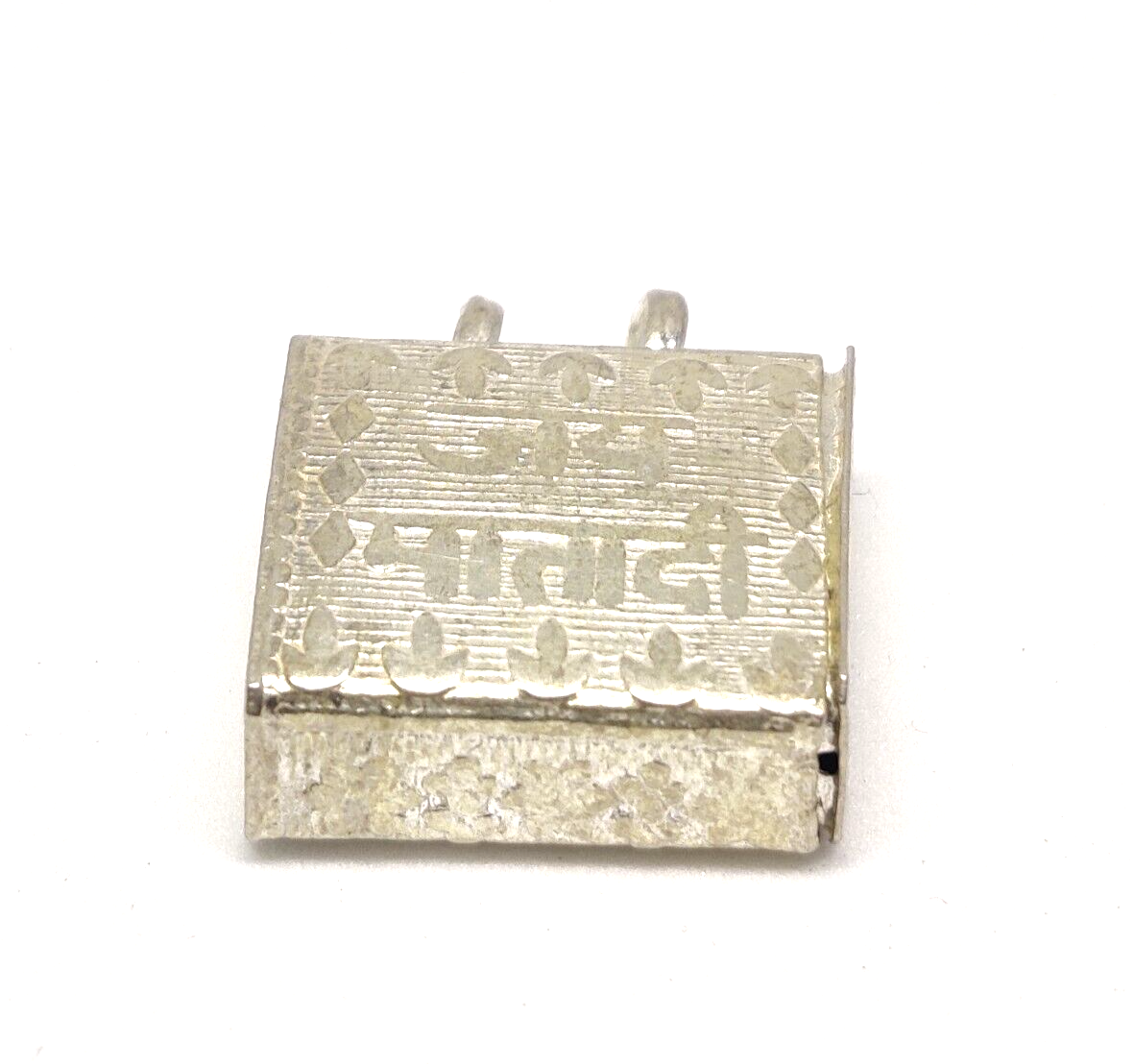 Pure Silver Jai Mata Di Tabiz Pendant Locket Open able Box