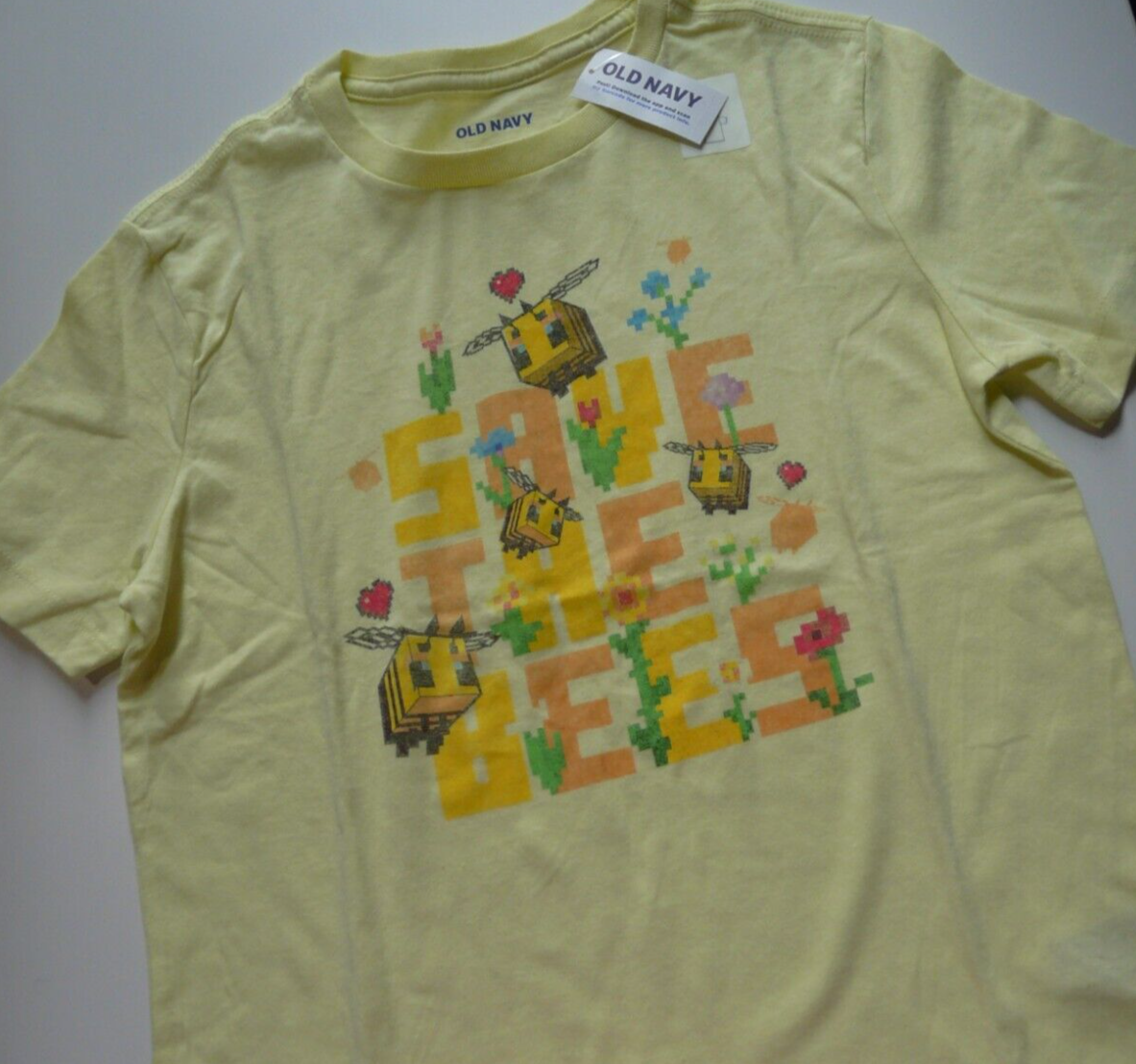 

ФУТБОЛКА OLD NAVY BOY GIRL MINECRAFT GAME BEES HEARTS ФУТБОЛКА СРЕДНЯЯ / 8, Lemon yellow multicolor