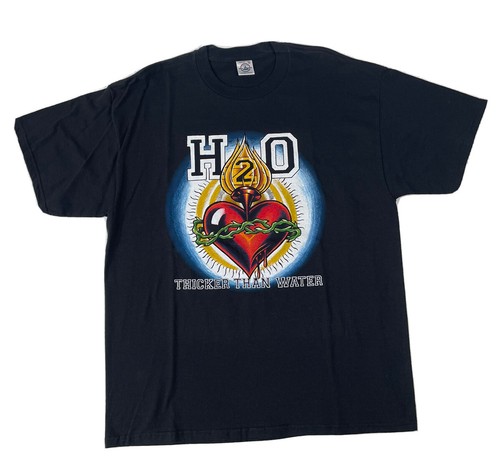 【MORE THAN BLACK】25SS★ LOGO DIRTY HALF SLEEVE Vintage H2O Thicker Than Water Eoitaph t-shirt 1997 Hardcore