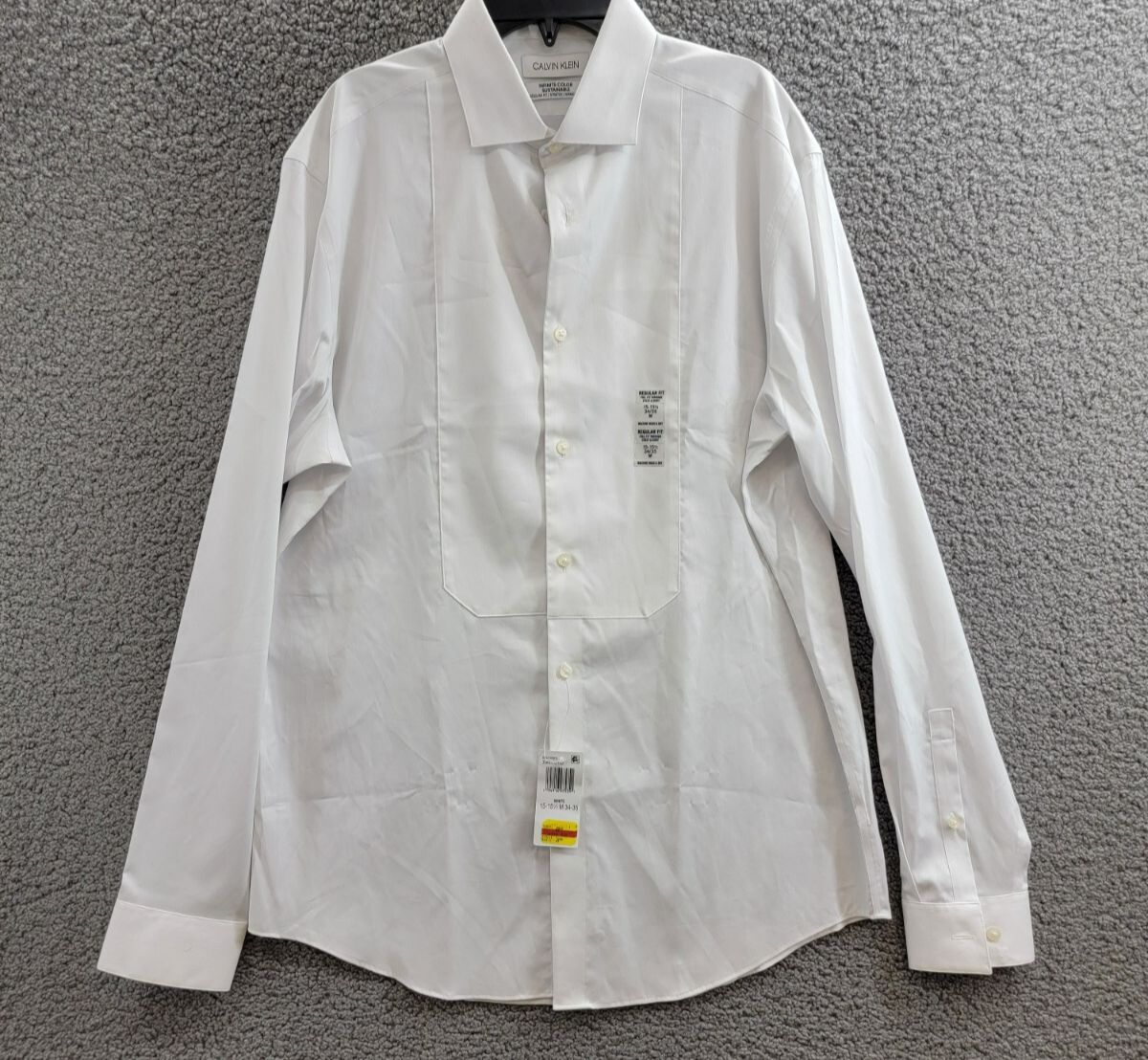 Calvin Klein Infinite Color Regular Fit Dress Shirt Men's M 15-15.5 34-35 White - Picture 2 of 19