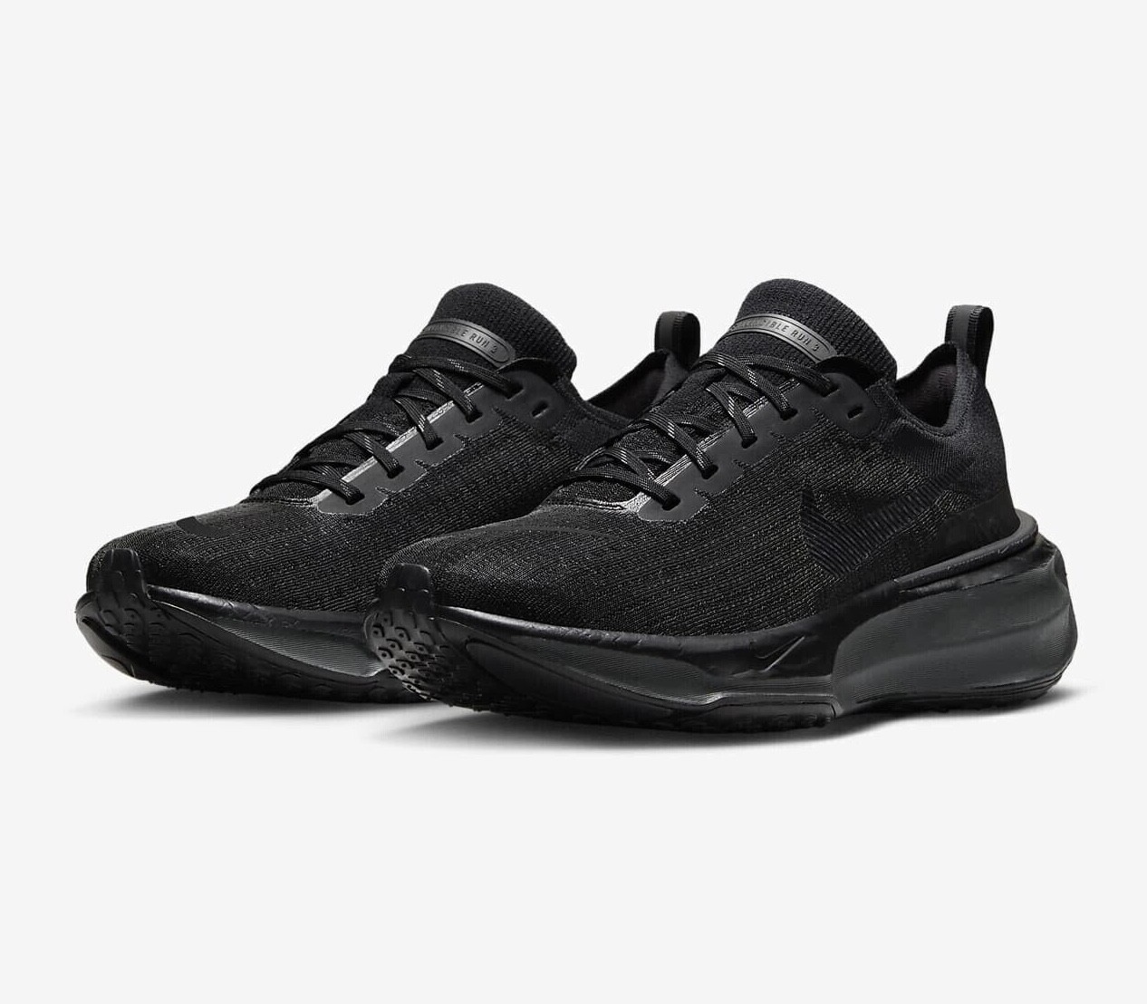 Nike ZoomX Invincible Run FK 3 Triple Black Running Shoes Nike ZoomX Invincible Run FK 3 Triple Black Running Shoes