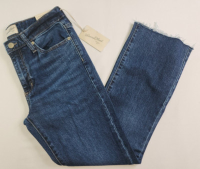 Universal Thread Dark Blue Ankle Bootcut Leg Jeans Size 0 Vintage Stretch