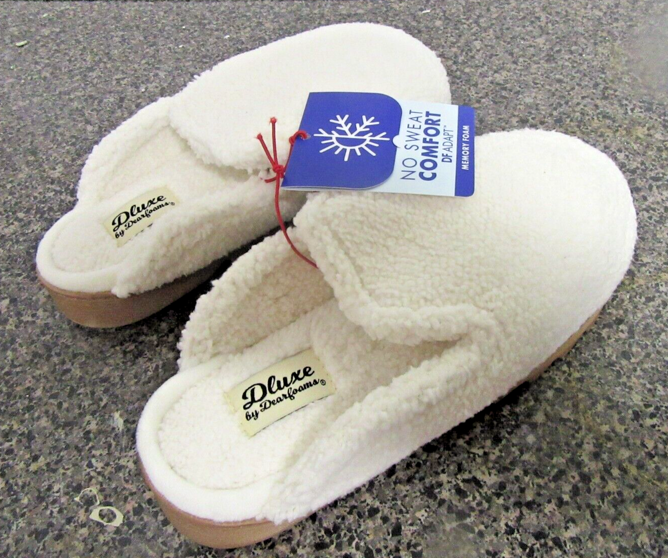 【DEARMINE】T M S Dear Flip Flops Women's Deluxe Dearfoams Memory Foam SIZE L 9-10 TAN