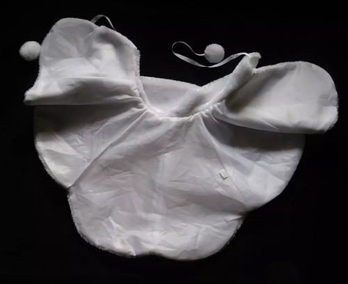 Girl's Ivory White Faux Fur Cape Elegant Wedding Christmas Holidays Sz 10