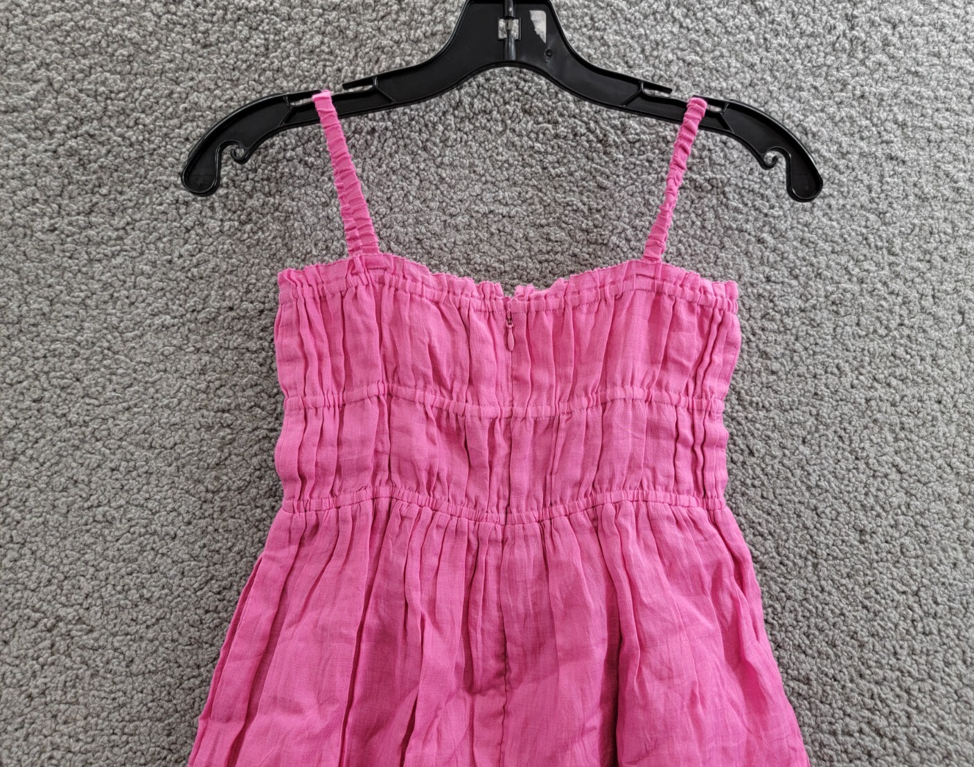 Sea Cole Smocked Sleeveless Dress Big Girls 10Y Pink Back Zip Closure - Picture 9 of 16