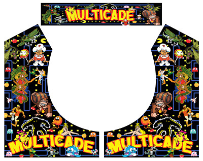 Multicade Bartop Arcade Side Art Arcade Cabinet Graphics Marquee 