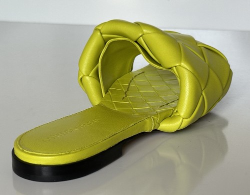 Pre-owned Bottega Veneta $1350  Yellow Lemon Flat Sandals Shoes 9 Us (39 Euro) 608853
