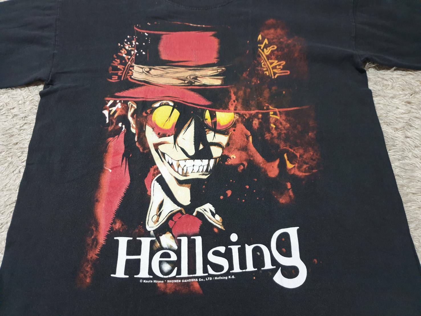 Rare Vintage Hellsing Anime T-Shirt Black Kouta Hirano Japan Rare Vintage Hellsing Anime T-Shirt Black Kouta Hirano Japan