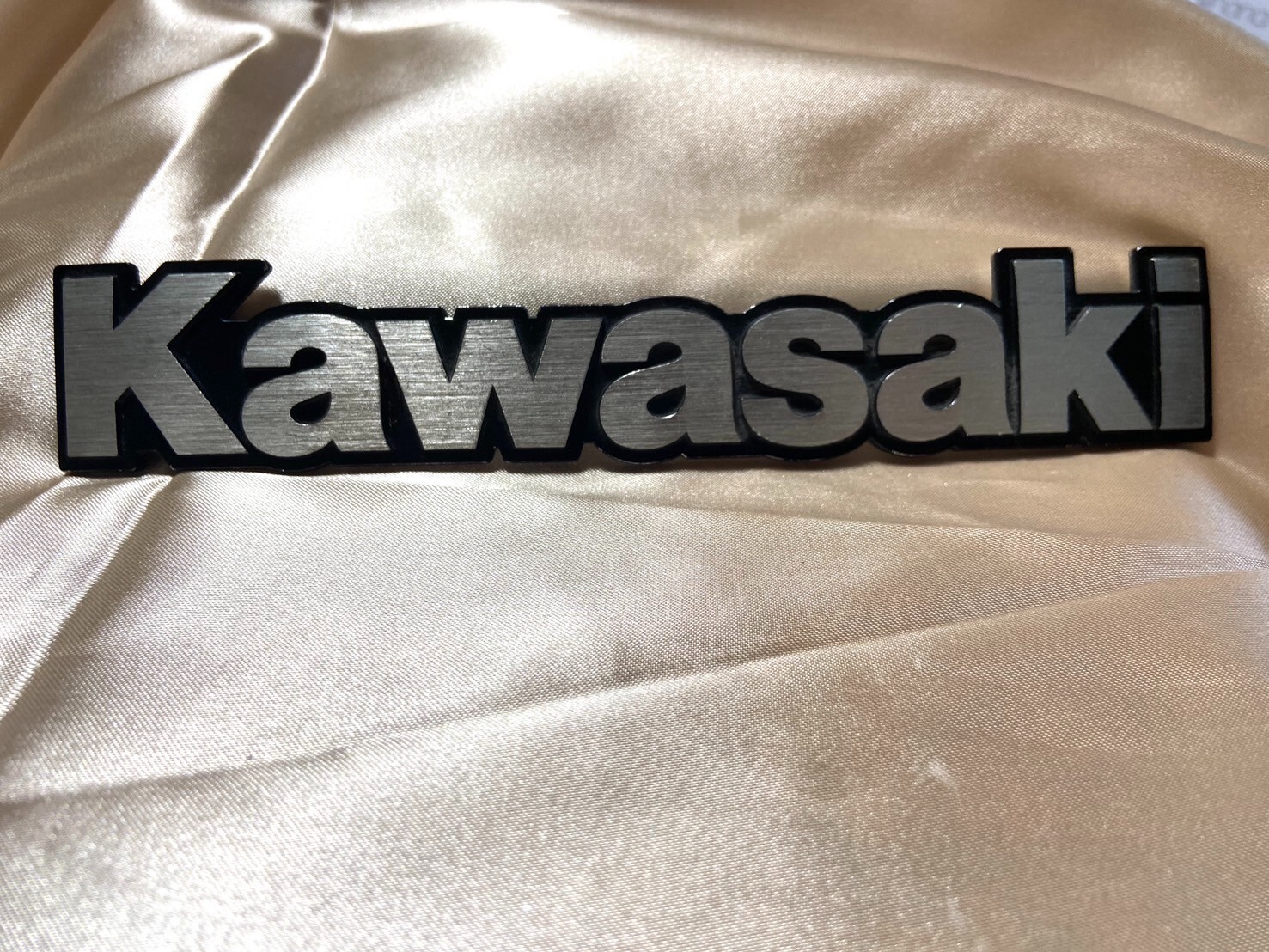 Kawasaki motorcycle tank emblem made of metal Japan Genuine