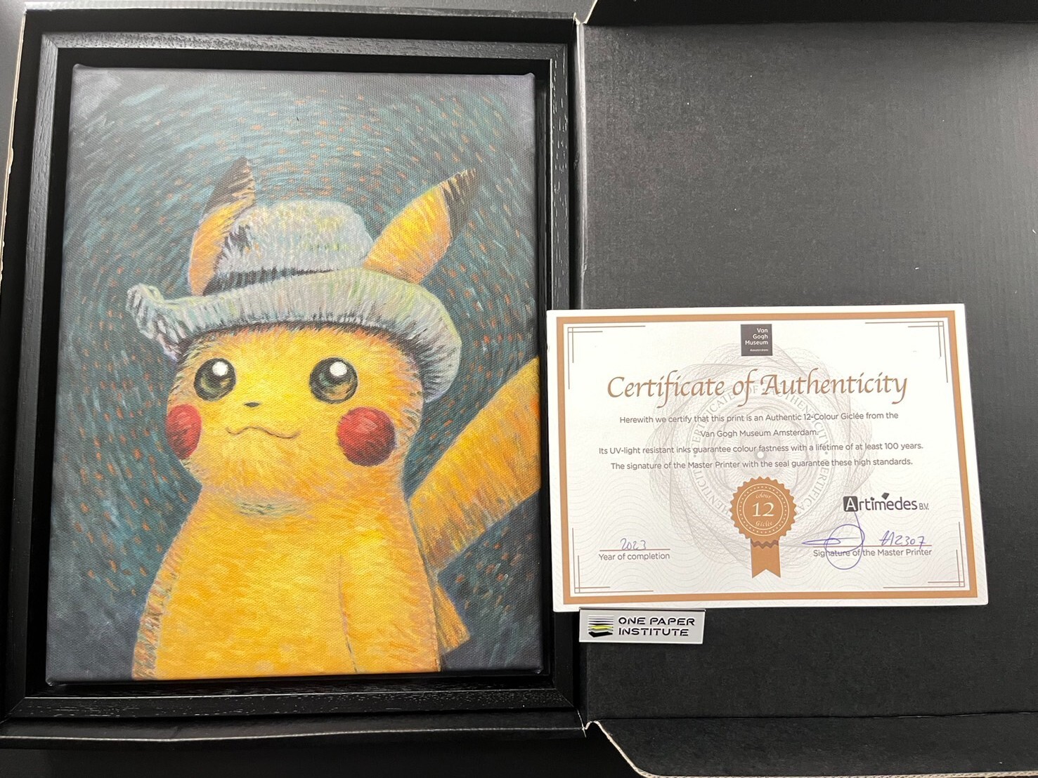 Pokémon Center × Van Gogh Museum Pikachu Grey Felt Hat 44.5