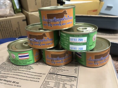 Thai MRE, Royal Thai Army Canned Meat RARE!!