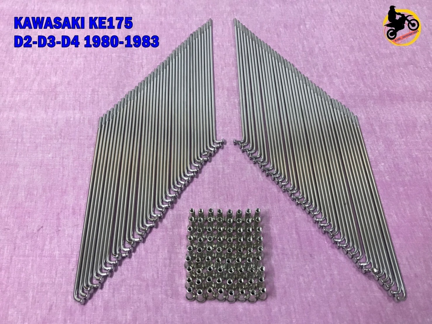 FIT KAWASAKI KE175 D2/D3/D4/D5 1980-1982 F&R Chrome Spoke