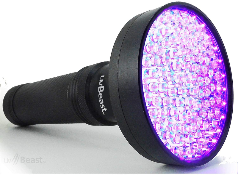 Black Light UV Flashlight – High Power 100 LED with 30-Feet Flood Effect – Profe