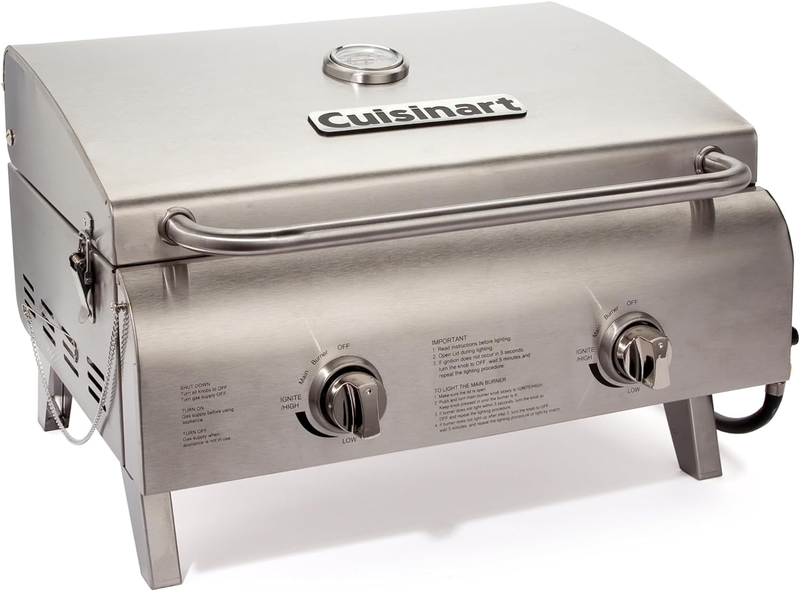 Chef's Style Portable Propane Tabletop Professional Gas Grill Stainless Steel