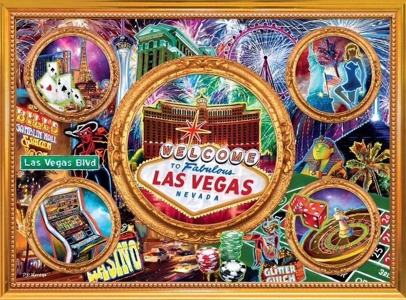 S - Las Vegas Collage - 1000 Piece Jigsaw Puzzle For Adults 