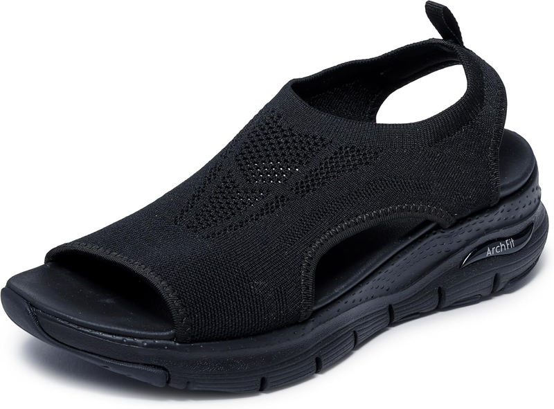 Skechers Women's Arch Fit - City Catch Womens Knit Slip-On Sandals