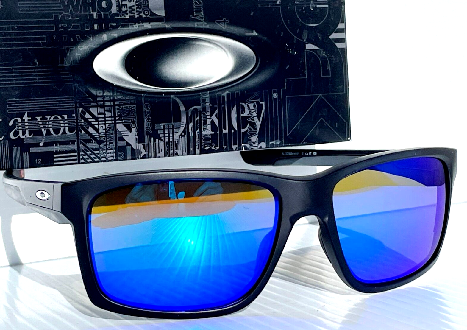 NEW Oakley MAINLINK XL Matte Black POLARIZED Galaxy Blue Lens ...