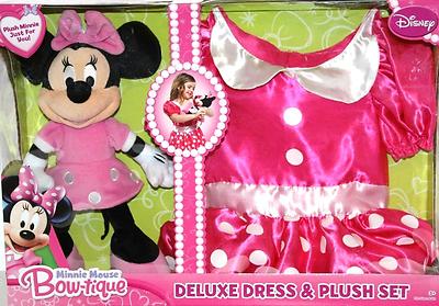 Disney MINNIE MOUSE Deluxe DRESS PLUSH SET Bow-tique Girls 4