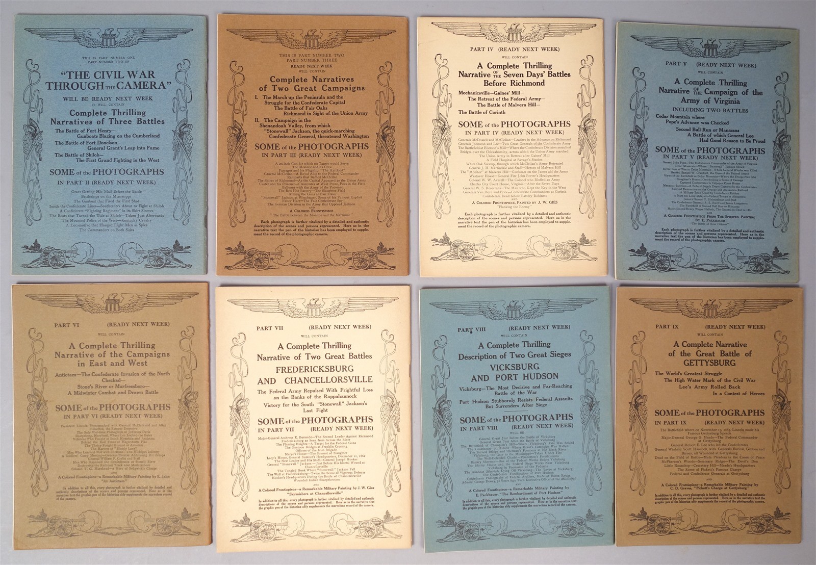 Antique Complete Set Civil War Through The Camera 16 Volume History Compendium