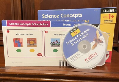 Radius CD Card Set NEW Science & Vocabulary English or Spanish Grade 1